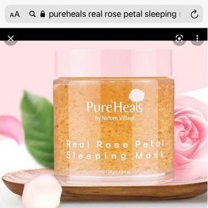 NWT 🛍 PureHeals  Real Rose Petal Sleeping Mask